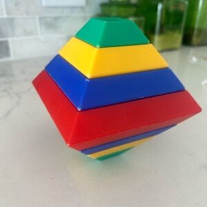 Vintage Colorful Stacking Pyramid Toy